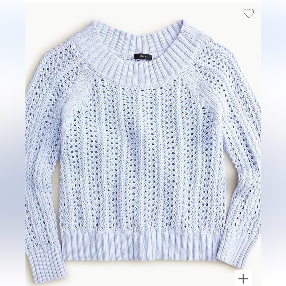 J. CREW Wide-neck beach sweater with pointelle stitch Sz. XXS NWT - Picture 5 of 10